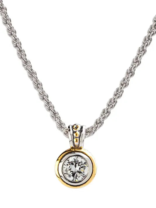 Beijos Collection - Bezel Set CZ Pendant Necklace John Medeiros Jewelry Collections