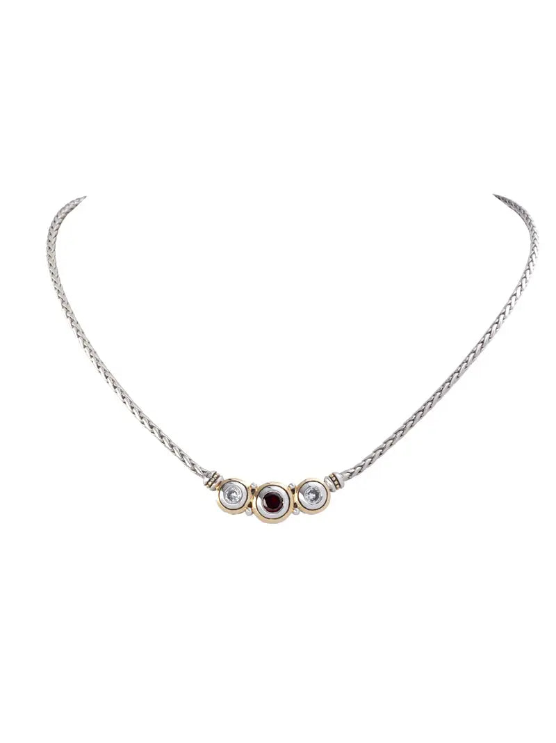 Beijos Collection - Three-Stone CZ Necklace John Medeiros Jewelry Collections