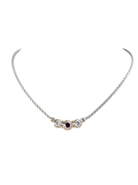 Beijos Collection - Three-Stone CZ Necklace John Medeiros Jewelry Collections