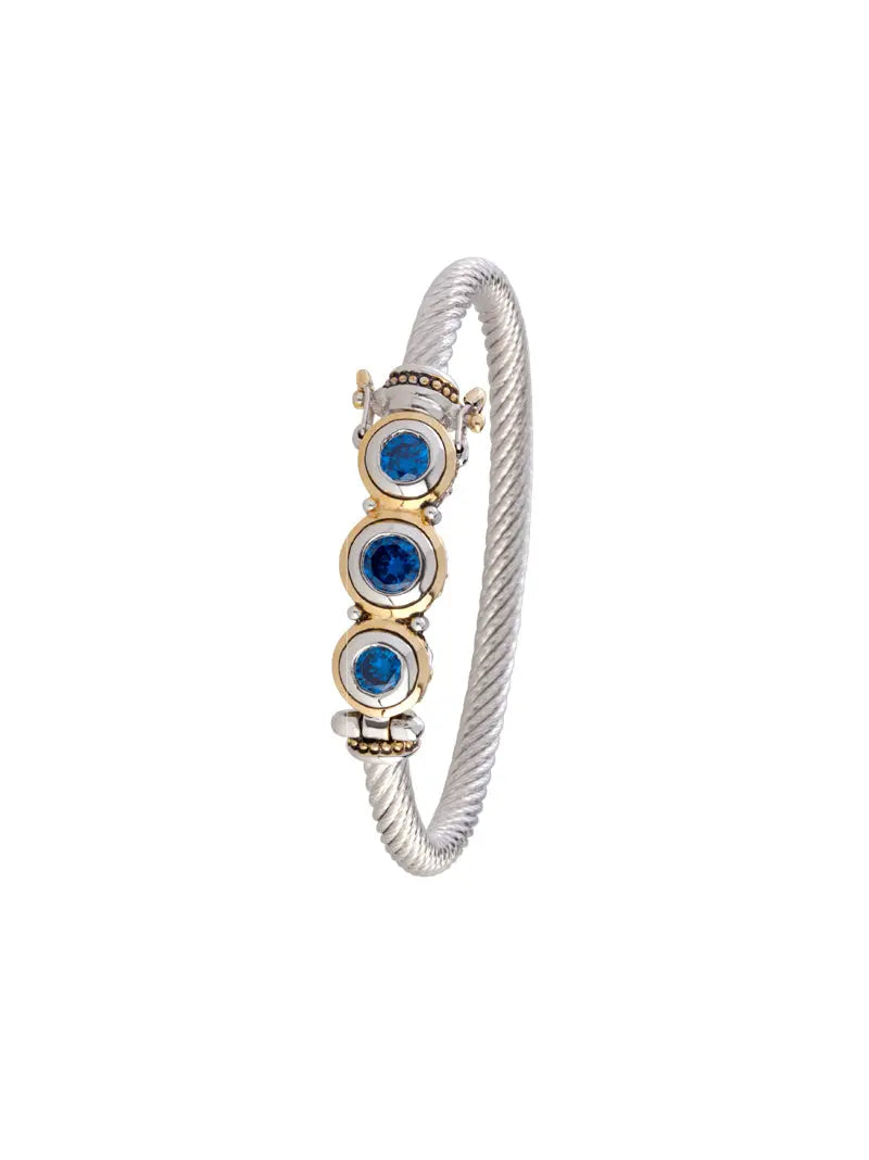 Beijos Collection - Three-Stone CZ Wire Bracelet John Medeiros Jewelry Collections