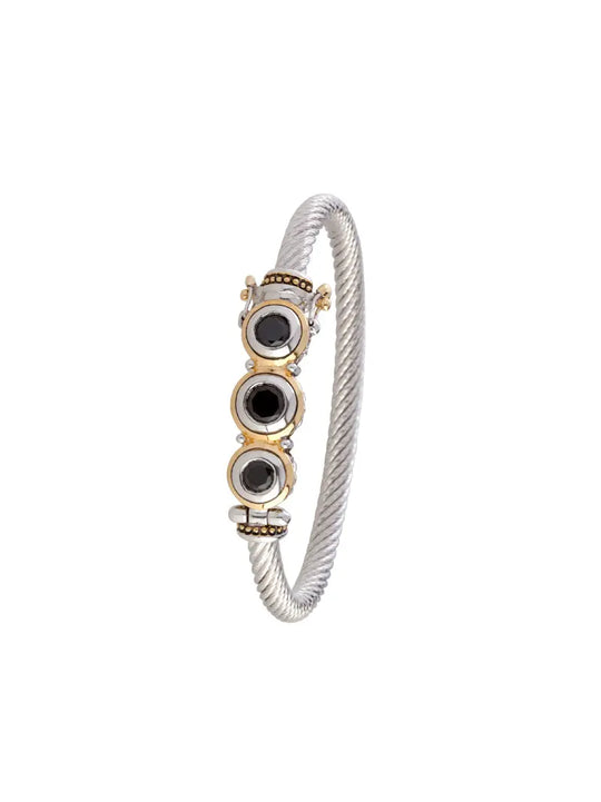Beijos Collection - Three-Stone CZ Wire Bracelet John Medeiros Jewelry Collections
