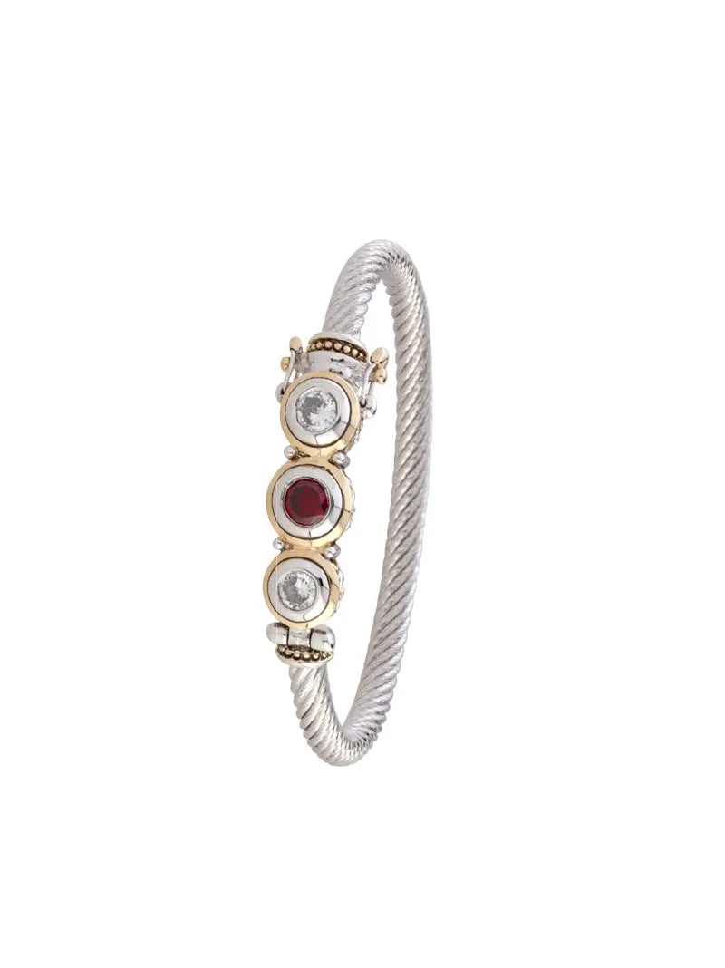 Beijos Collection - Three-Stone CZ Wire Bracelet John Medeiros Jewelry Collections