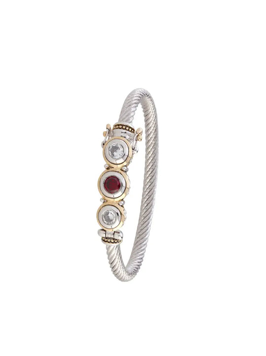 Beijos Collection - Three-Stone CZ Wire Bracelet John Medeiros Jewelry Collections