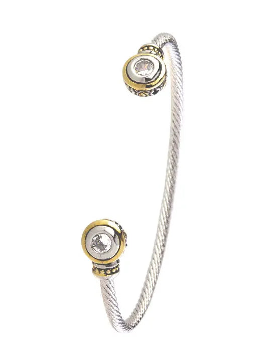 Beijos Collection - Two-Stone Small Cuff Bracelet John Medeiros Jewelry Collections