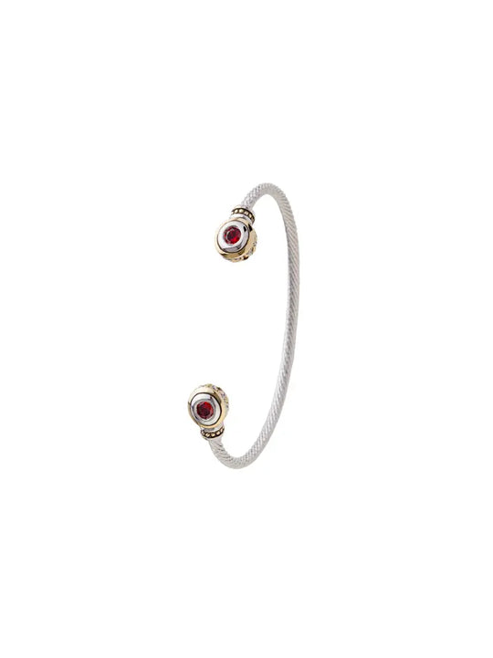 Beijos Collection - Two-Stone Small Cuff Bracelet John Medeiros Jewelry Collections