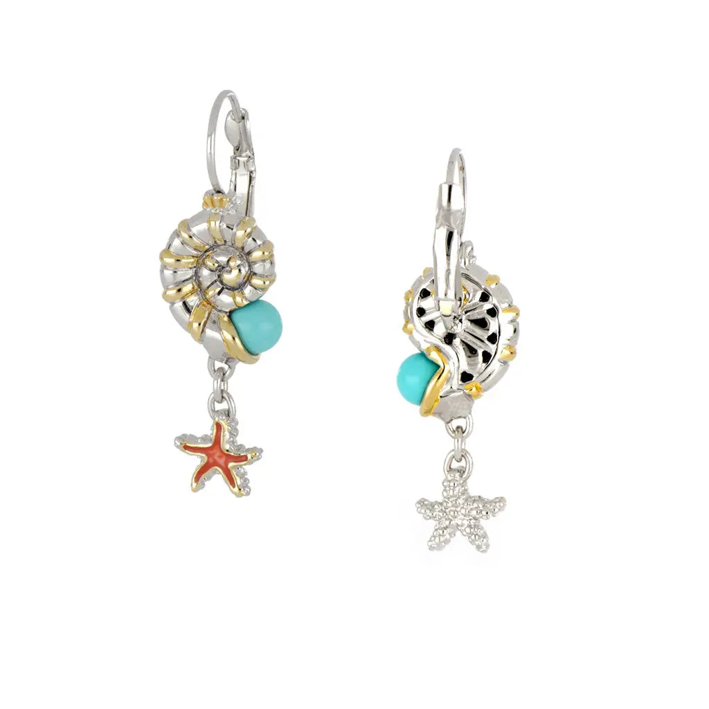 Caraíba Collection - Nautilus & Starfish French Wire Earrings John Medeiros Jewelry Collections