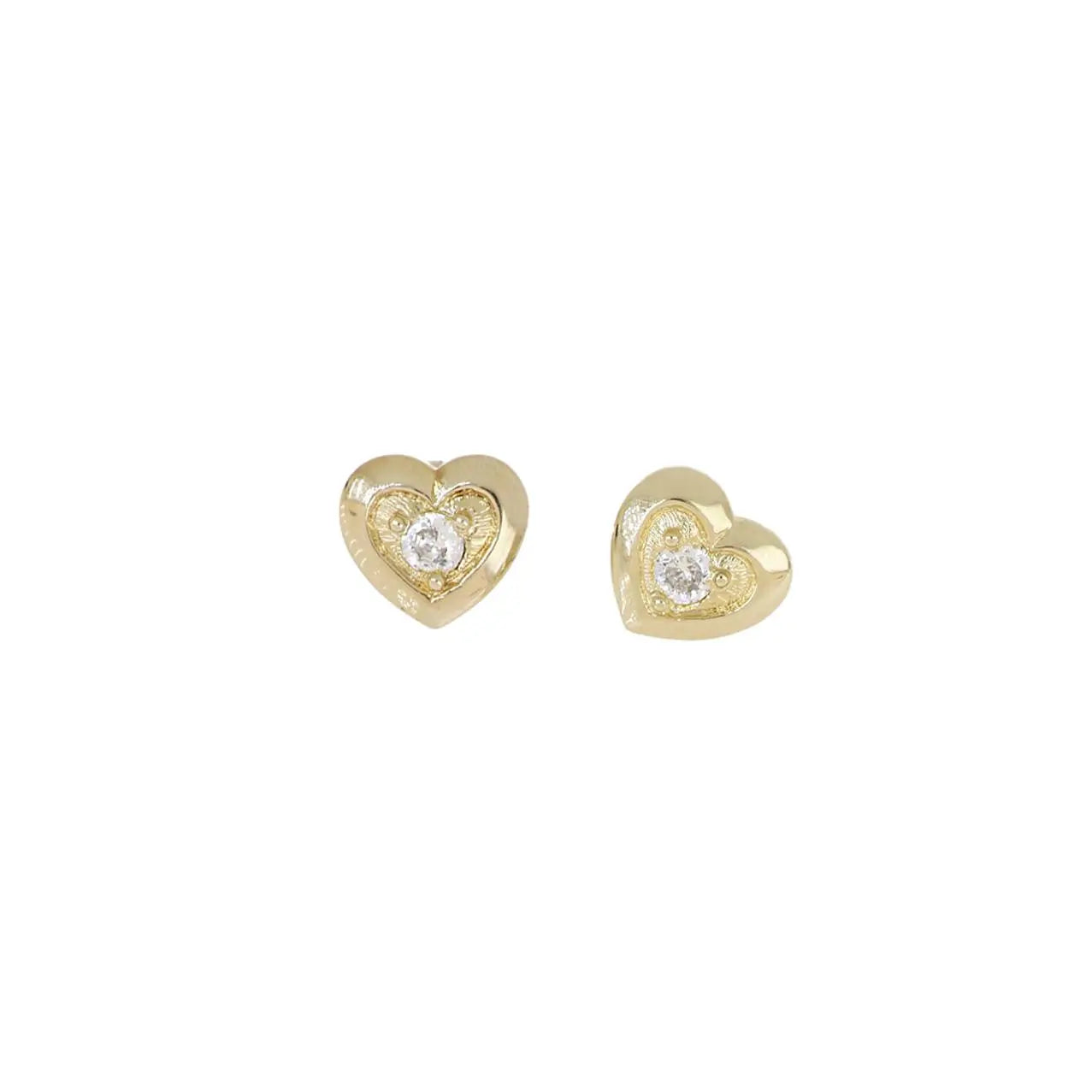 Celebration Petite Pavé - Post Heart Earrings with Pavé
