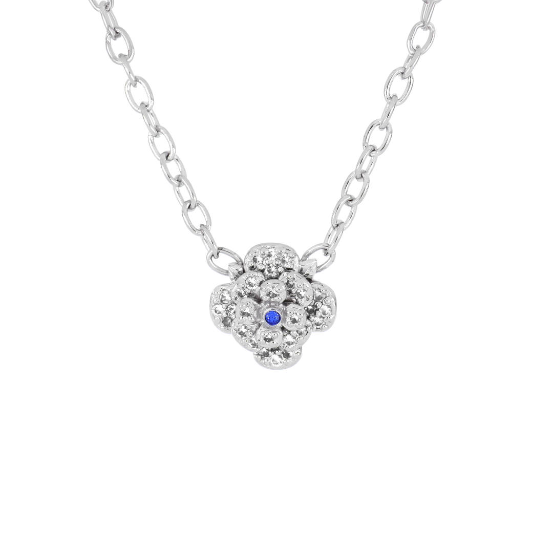 Novelão Collection Multi Stone Flower Necklace Rhodium 17” John Medeiros Wholesale Partner