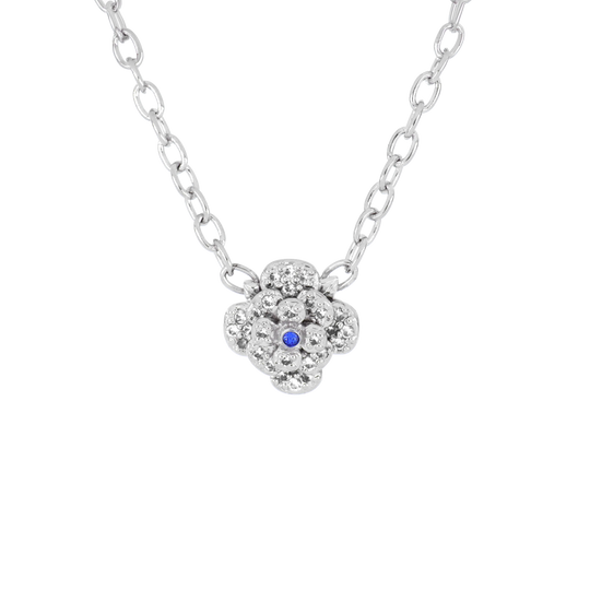 Novelão Collection Multi Stone Flower Necklace Rhodium 17” John Medeiros Wholesale Partner