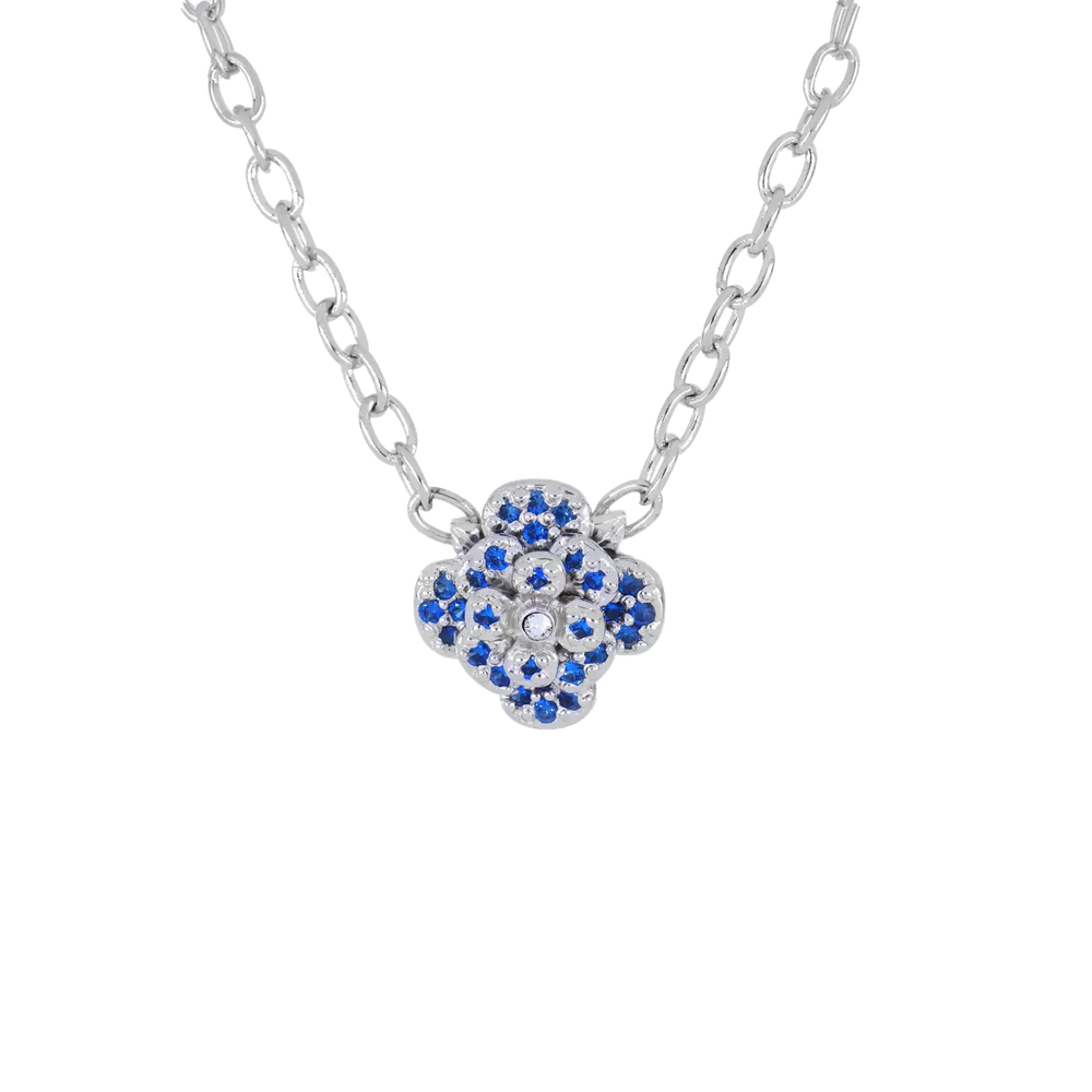 Novelão Collection Multi Stone Flower Necklace Rhodium 17” John Medeiros Wholesale Partner