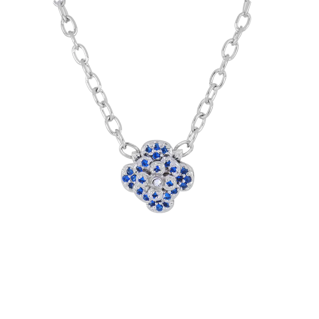 Novelão Collection Multi Stone Flower Necklace Rhodium 17” John Medeiros Wholesale Partner