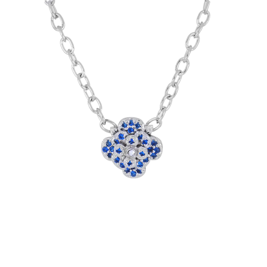 Novelão Collection Multi Stone Flower Necklace Rhodium 17” John Medeiros Wholesale Partner