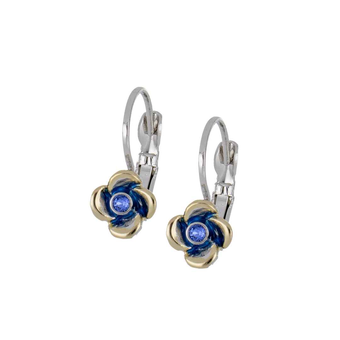Novelão Collection One Flower Two-Tone French Wire Earrings John Medeiros Jewelry Collections