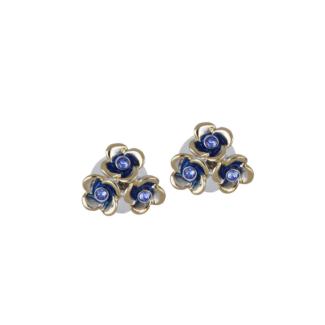 Novelão Collection Single Flower Two-Tone Post Earrings John Medeiros Jewelry Collections