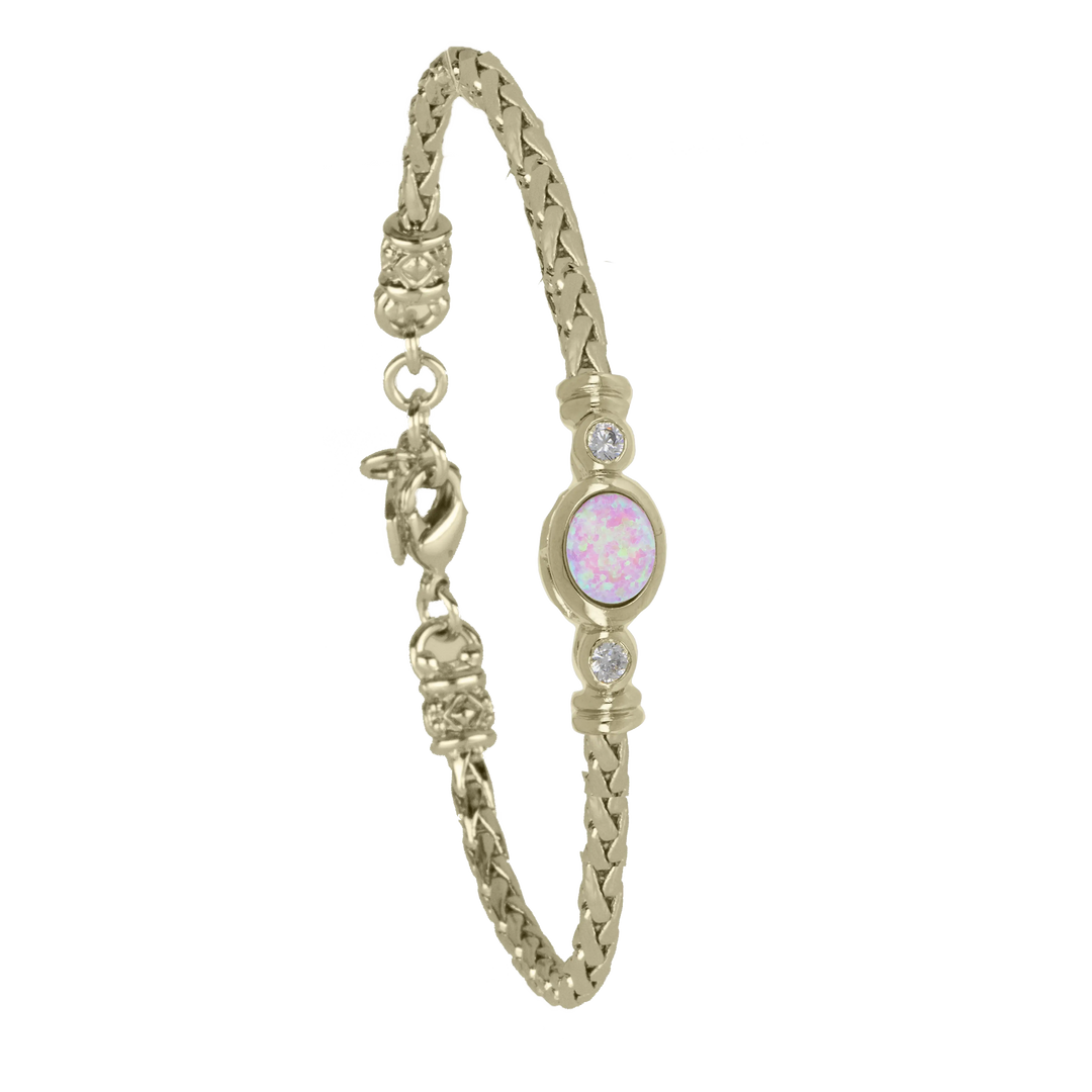 Opalas do Mar Oval Shape Pink Opal Bracelet 7" John Medeiros Jewelry Collections
