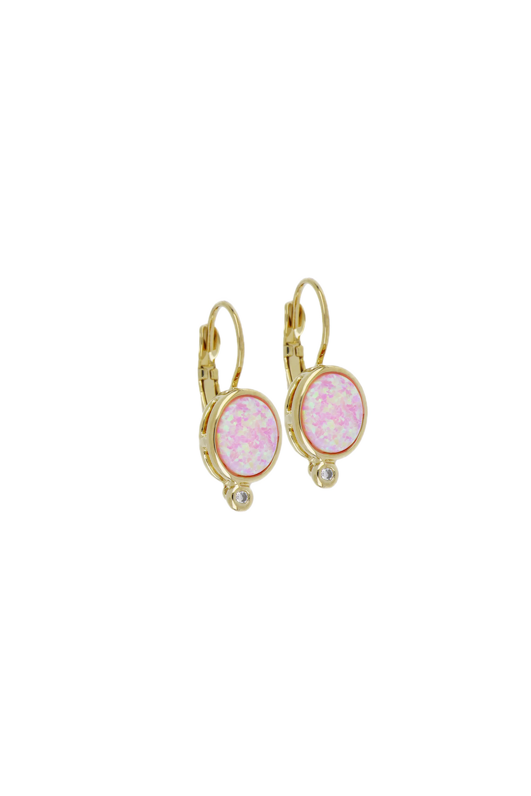 Opalas do Mar Oval Shape Pink Opal French Wire Earrings John Medeiros Jewelry Collections