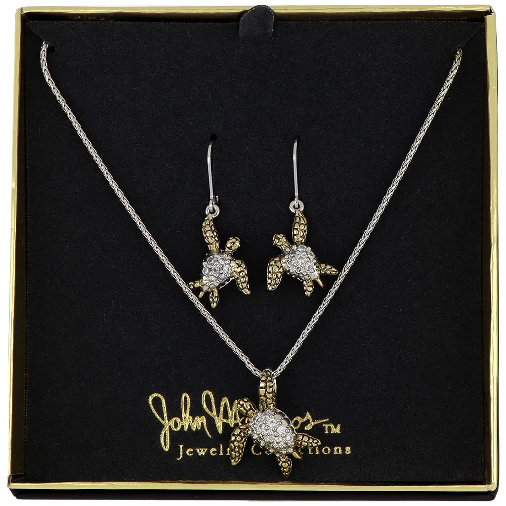 Pavé and Gold Sea Turtles Gift Set John Medeiros Jewelry Collections