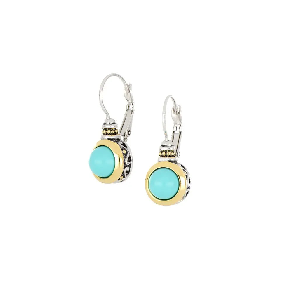 Pérola Collection - Turquoise French Wire Earrings John Medeiros Jewelry Collections