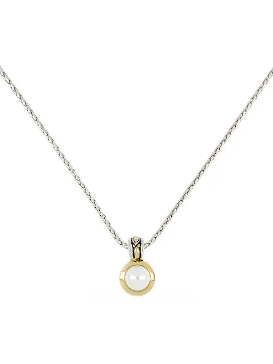 Pérola Collection - White Seashell Pearl Pendant with Chain John Medeiros Jewelry Collections