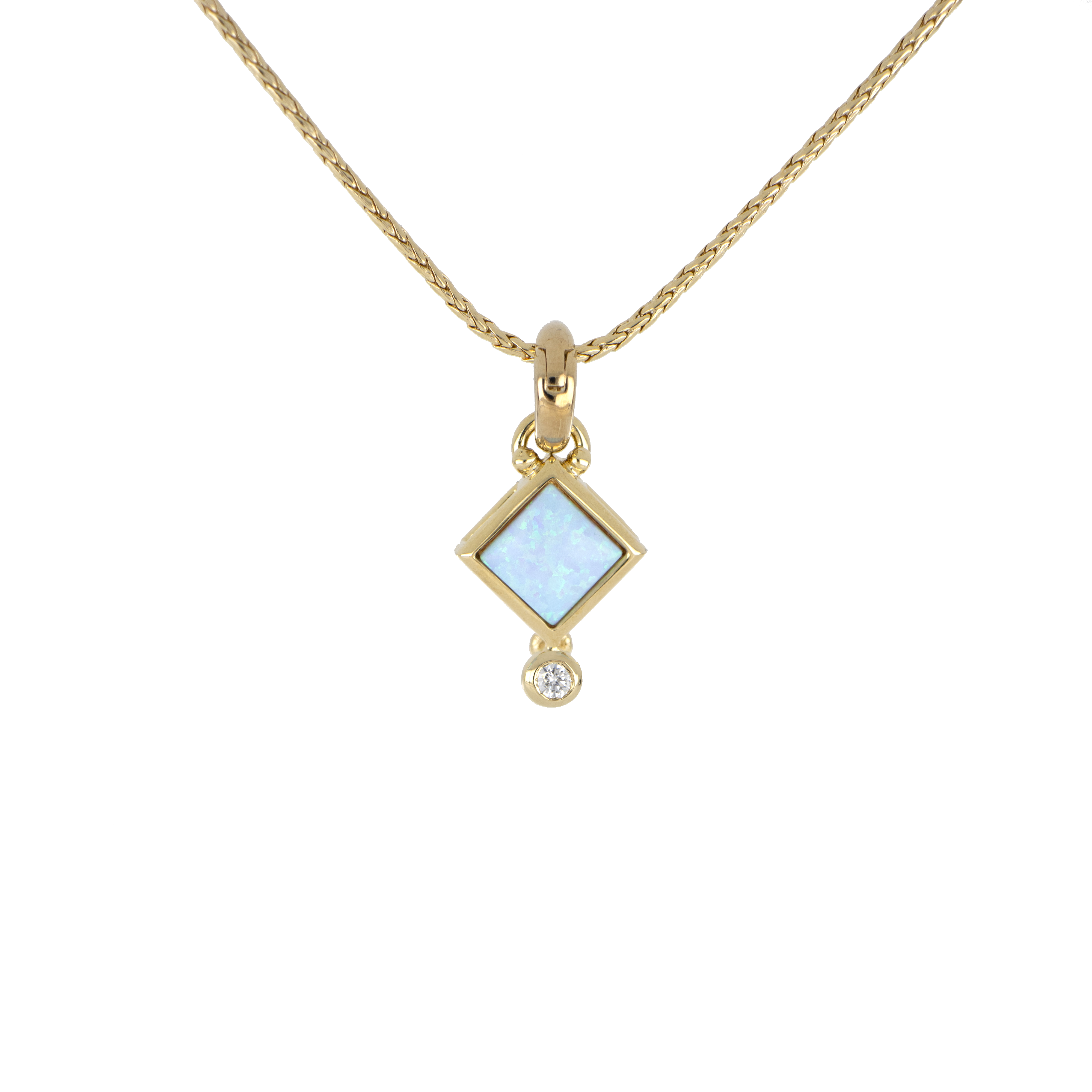 Opalas do Mar Collection - Blue Diamond Opal Pendant with Chain – John  Medeiros Jewelry Collections