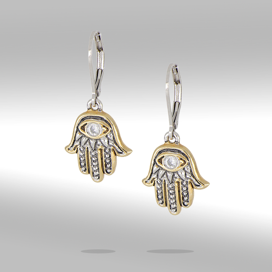 Celebration Collection - Hamsa Hand French Wire Earrings