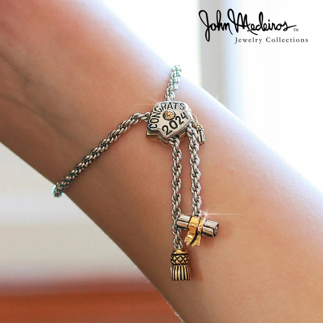 Cheers to you, Grads: The Graduation Cap 2024 Adjustable Bolo Bracelet