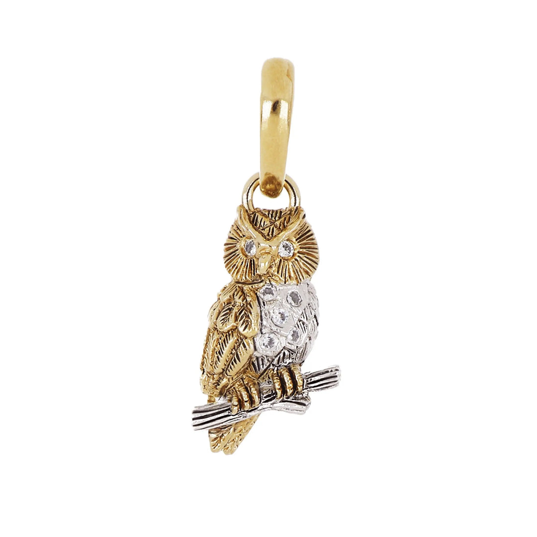20th Anniversary Collection - Large Enhancer Owl Pendant John Medeiros Jewelry Collections