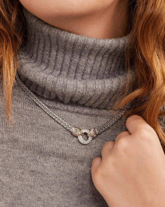 Antiqua Collection - Pavé Circle Double Strand Necklace John Medeiros Jewelry Collections