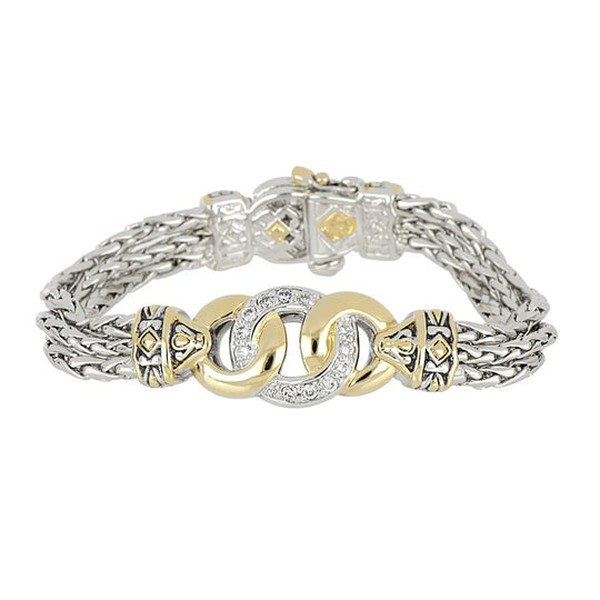 Antiqua Collection - Three Circle Cubic Zirconia Bracelet John Medeiros Jewelry Collections