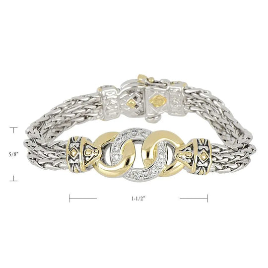Antiqua Collection - Three Circle Cubic Zirconia Bracelet John Medeiros Jewelry Collections