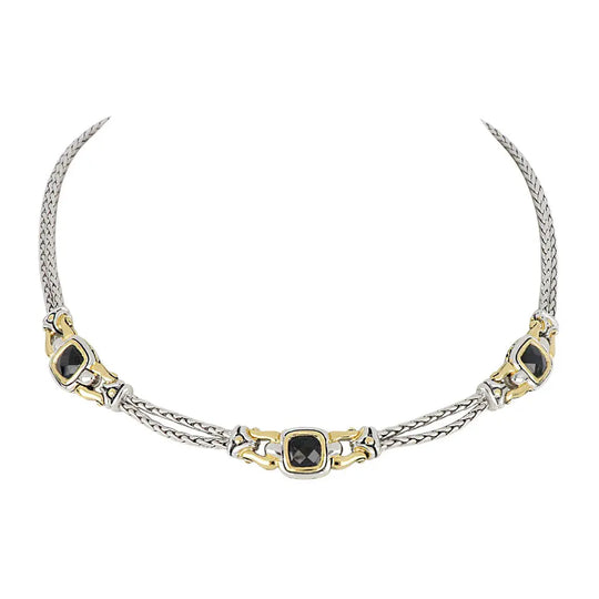 Anvil Collection - Square Three-Station Necklace John Medeiros Jewelry Collections
