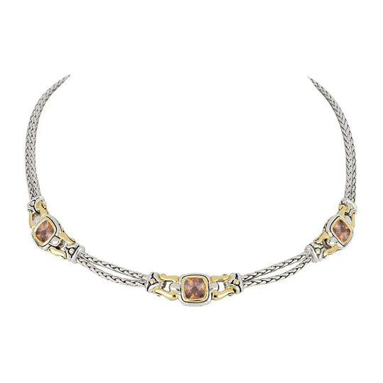 Anvil Collection - Square Three-Station Necklace John Medeiros Jewelry Collections