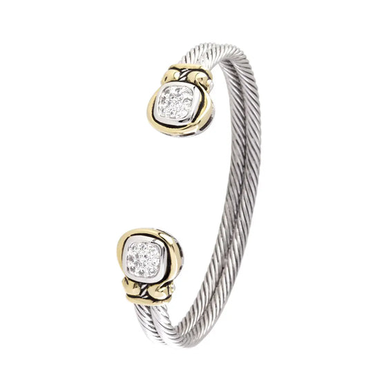 Anvil Pavé Collection - Two-Tone Cuff Bracelet John Medeiros Jewelry Collections