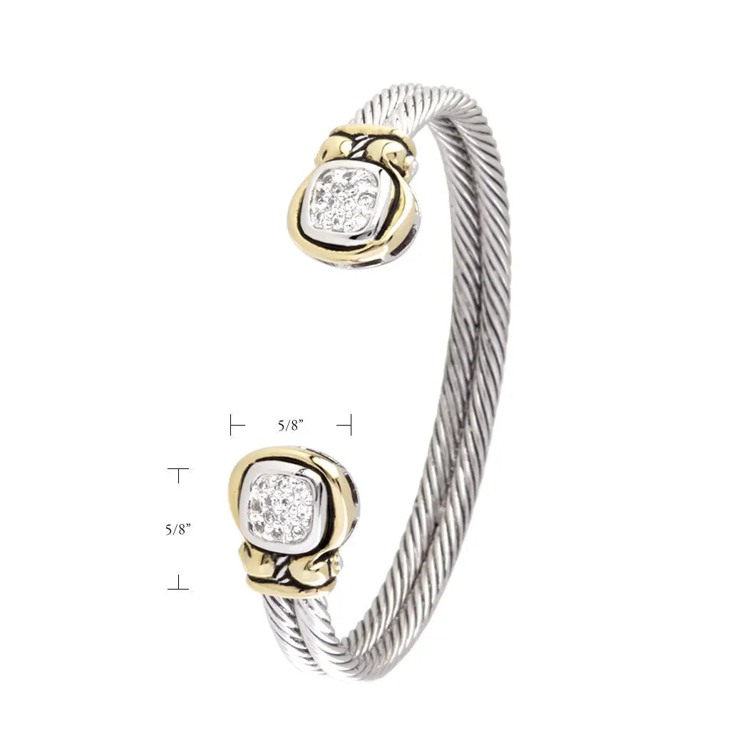 Anvil Pavé Collection - Two-Tone Cuff Bracelet John Medeiros Jewelry Collections