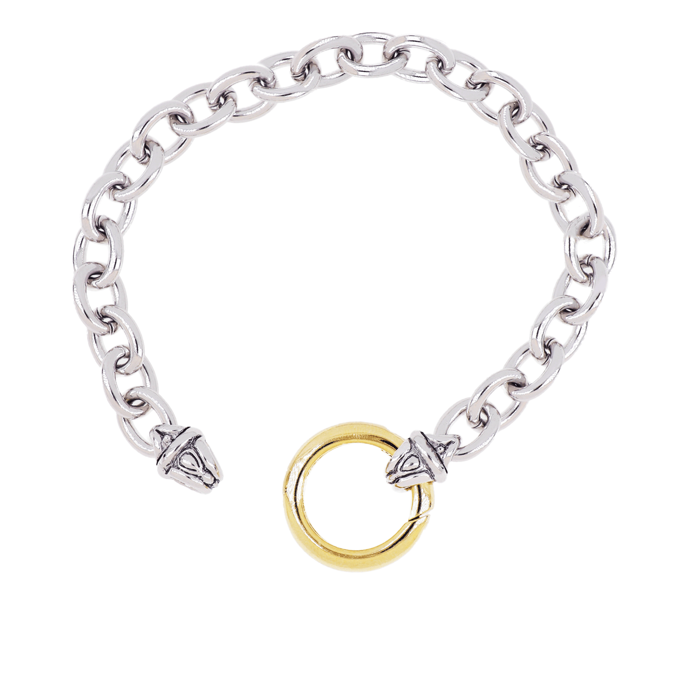 7” Large Link Spring Ring Bracelet