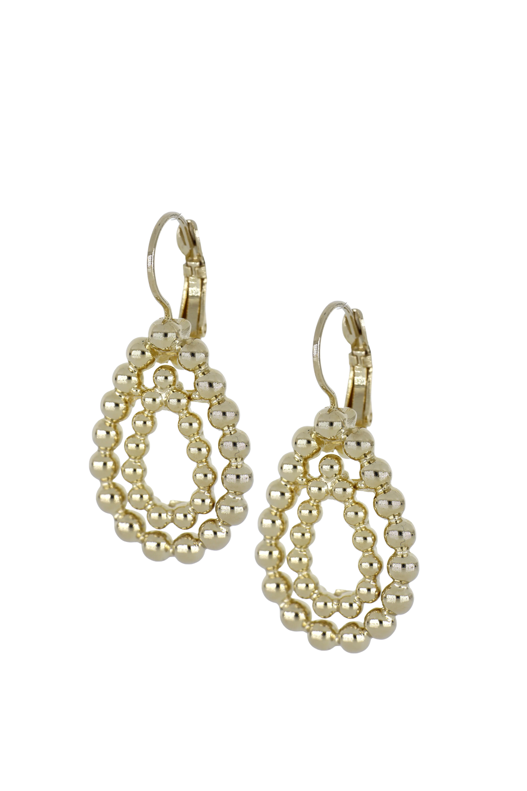 Beaded Collection Double Drop French Wire Earrings   