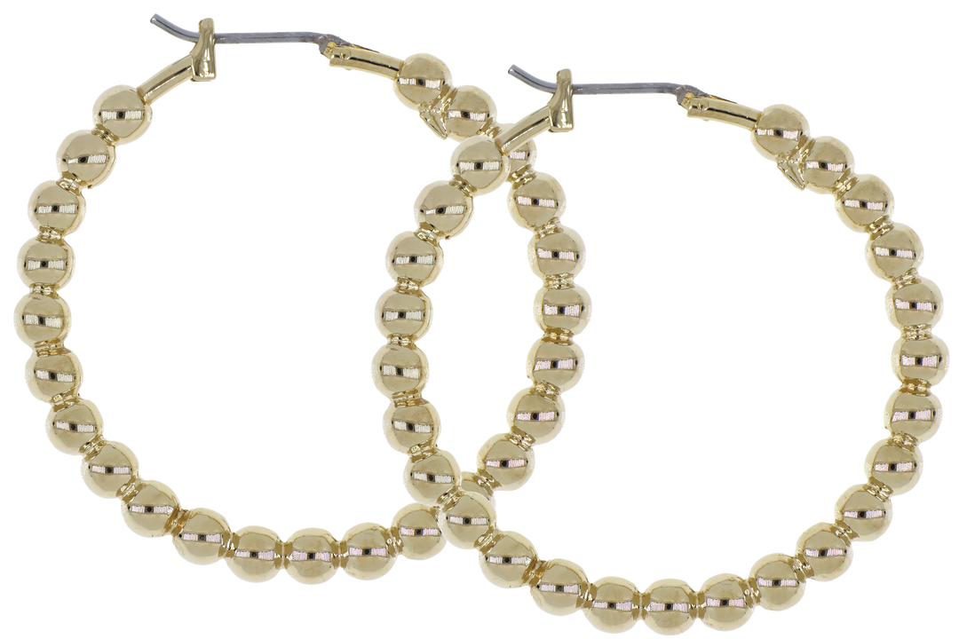 Beaded Collection Hoop Earrings  Large 