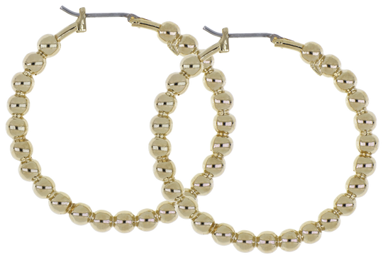 Beaded Collection Hoop Earrings  Large 
