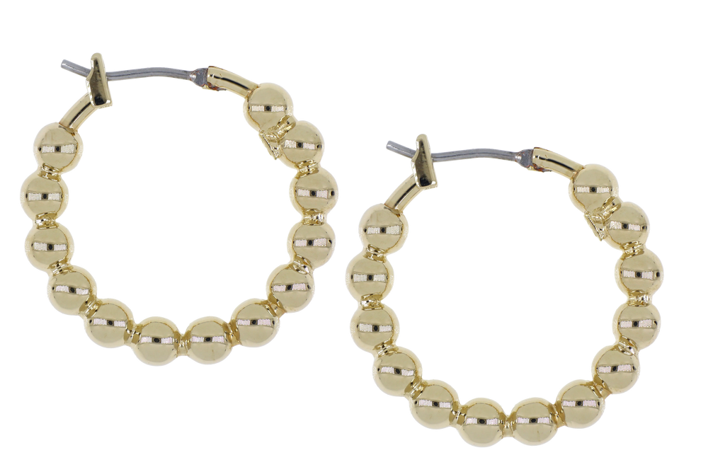 Beaded Collection Hoop Earrings  Small 