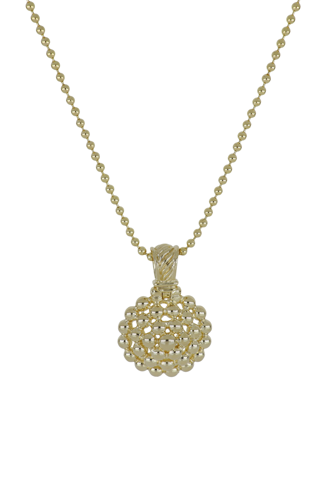 Beaded Collection Medallion Necklace Gold   