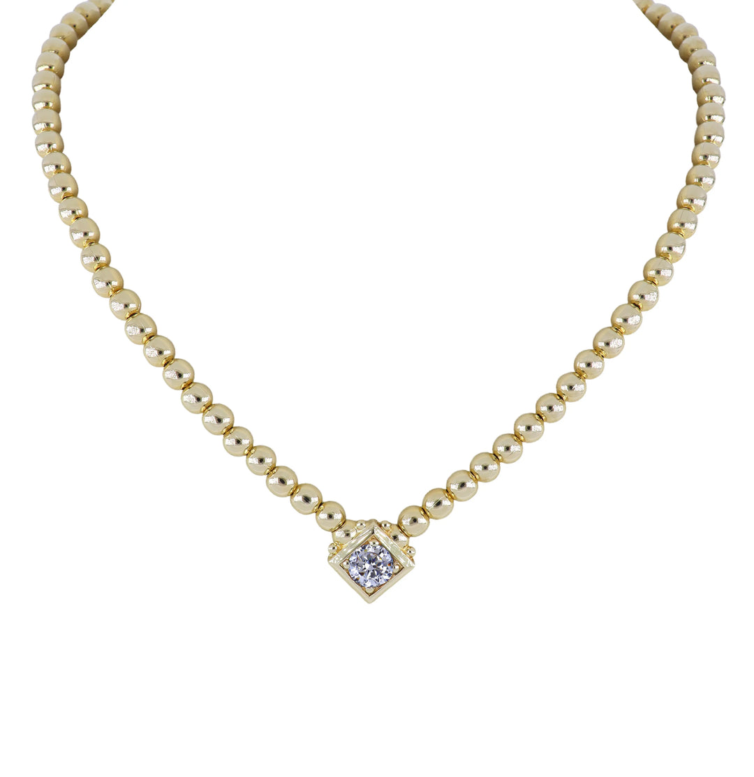 Beaded Collection Single Strand Necklace 16-18”   