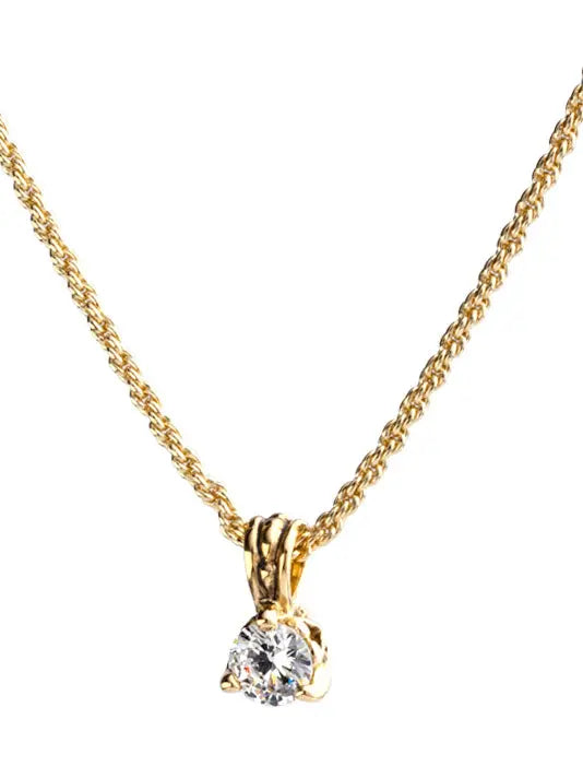 Beijos Collection - CZ Gold Prong Set Pendant Necklace John Medeiros Jewelry Collections