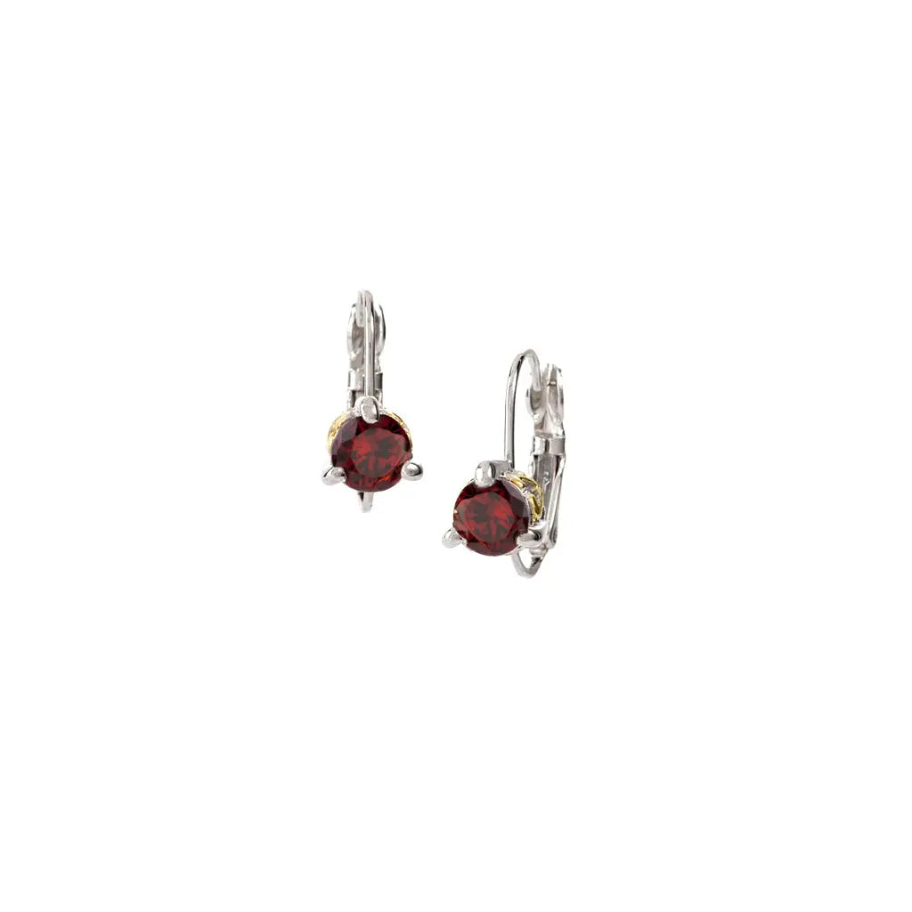 Beijos Collection - Garnet Prong Set Earrings John Medeiros Jewelry Collections
