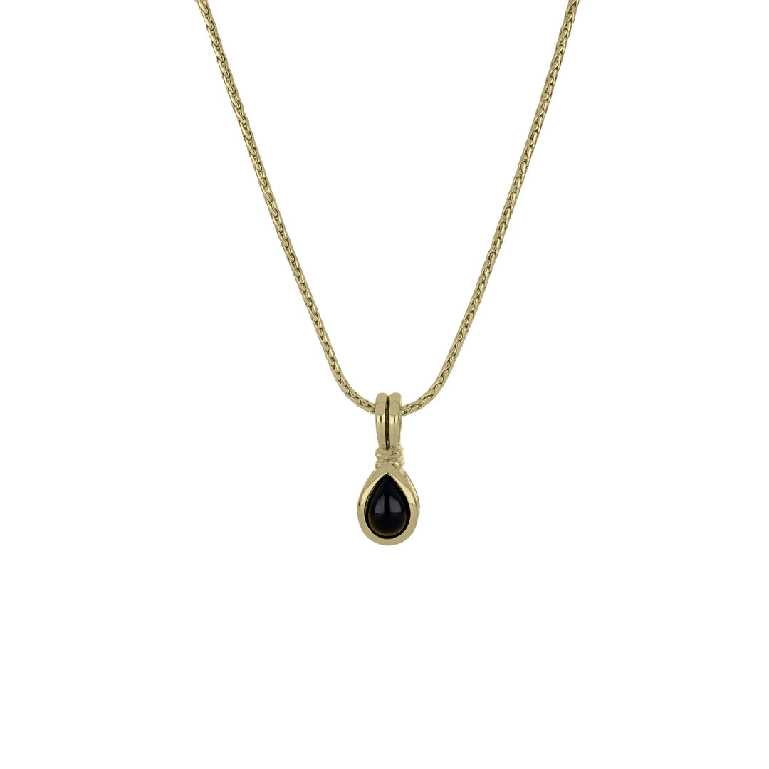 Blue Opal/Black Onyx Adjustable Pear-Shaped Pendant Necklace John Medeiros Jewelry Collections