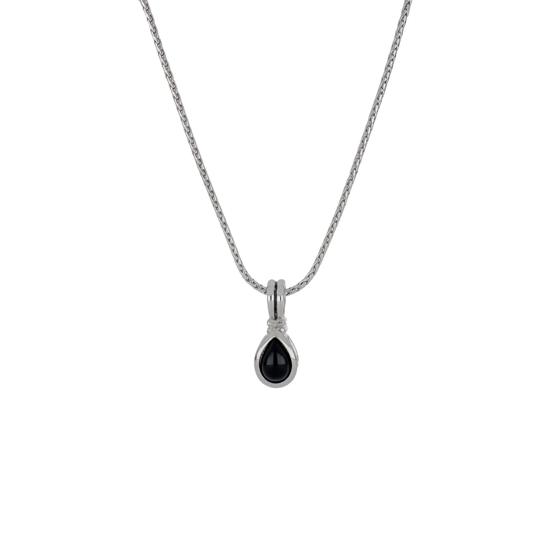 Blue Opal/Black Onyx Adjustable Pear-Shaped Pendant Necklace John Medeiros Jewelry Collections