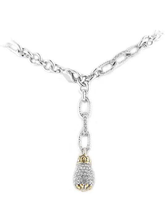 Briolette Collection - Adjustable Pavé Single Drop Necklace John Medeiros Jewelry Collections