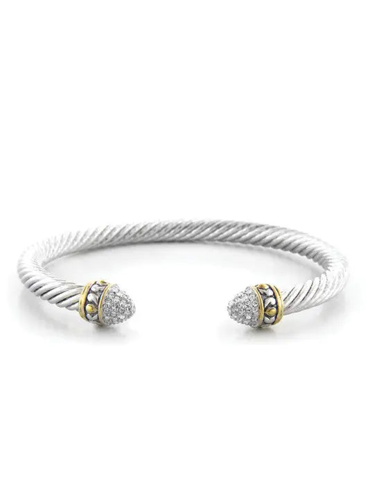 Briolette Collection - Pavé Small Wire Cuff Bracelet John Medeiros Jewelry Collections