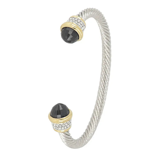 Briolette Collection - Wire Cuff Bracelet with Pavé John Medeiros Jewelry Collections