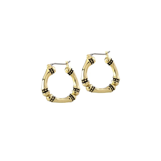 Canias Collection - Medium Gold Hoop Earrings John Medeiros Jewelry Collections