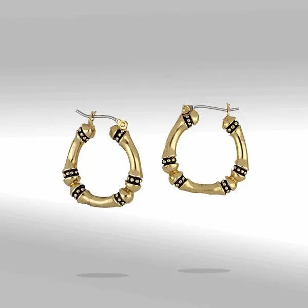 Canias Collection - Medium Gold Hoop Earrings John Medeiros Jewelry Collections